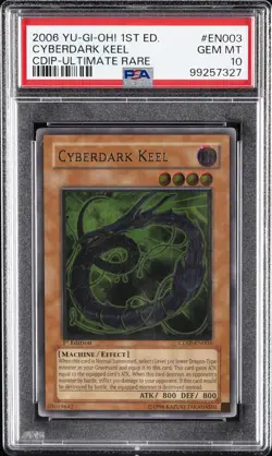 2006 YU-GI-OH! CDIP-CYBERDARK IMPACT 1ST ED-ULTIMATE RARE CYBERDARK KEEL PSA 10 - Image 1
