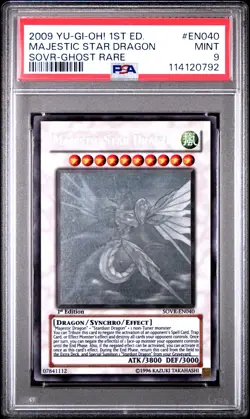 2009 YU-GI-OH! SOVR-STARDUST OVERDRIVE #EN040 MAJESTIC STAR DRAGON PSA 9 - Image 1