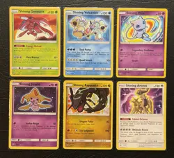 Pokemon TCG Sun & Moon Shining Legends Shining Card Lot NM/M Rayquaza Mew Arceus - Image 1