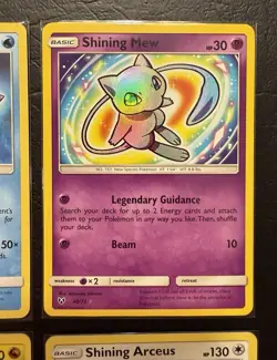 Pokemon TCG Sun & Moon Shining Legends Shining Card Lot NM/M Rayquaza Mew Arceus - Image 4