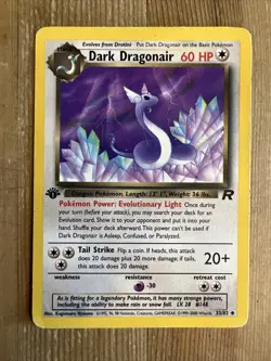 Dark Dragonair - 33/82 - 1st ED Team Rocket Set - Pokemon Card - HP - Image 1