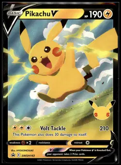 Pikachu V - Promo SWSH: Sword & Shield Promo Cards SWSH143 NM - Image 1