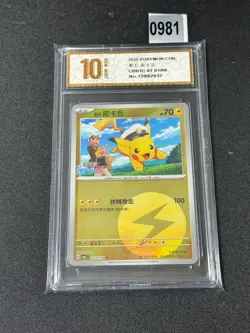 Captain Pikachu U CBB1C-07 01/09 Pokemon Chinese Card Grade 10 - Image 1