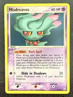 Misdreavus Non-Holo Rare Pokemon Card 25/109 EX Rocket Returns Set NEAR MINT - Image 1
