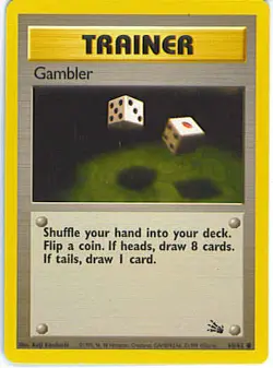 Gambler 60/62 Fossil Common NEAR MINT! Pokemon - Image 1