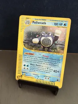 Poliwrath 24/165 Expedition Base Set Holo Rare Pokemon Card - LP ( Swirl! ) - Image 1