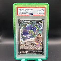 Pokemon 2021 Rayquaza V 194/203 Alt Art Full Art Evolving Skies GEM MINT PSA 10 - Image 1