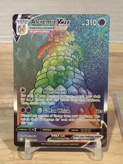 Alcremie VMAX 073/072 Pokemon Shining Fates Rare Rainbow Card Near Mint NM 1 - Image 2