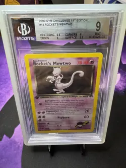 Pokemon Rocket's Mewtwo Gym Challenge 1st Edition Holo Rare #14 BGS 9 Mint - Image 2