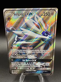 Pokemon TCG Solgaleo GX 143/149 Sun & Moon Full Art Ultra Rare Holo, LP - Image 1