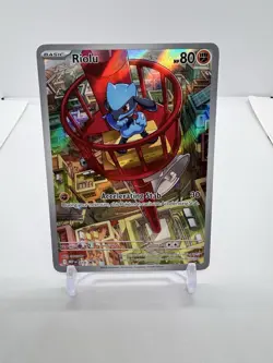 Pokemon TCG Mega Evolutions Riolu 010 Full Art Holo Black Star Promo Card - Image 1