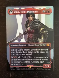 MTG Final Fantasy English Clive, Ifrit's Dominant Borderless 0385 Foil - Image 1