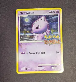 Pokemon Mewtwo Basic Psychic 100 HP Super Psy Bolt 70 9/16 Rumble Holo Promo - Image 1