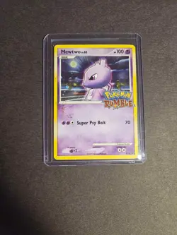 Pokemon Mewtwo Basic Psychic 100 HP Super Psy Bolt 70 9/16 Rumble Holo Promo - Image 4