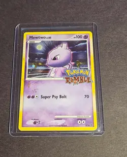 Pokemon Mewtwo Basic Psychic 100 HP Super Psy Bolt 70 9/16 Rumble Holo Promo - Image 5