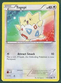 Pokemon Togepi 110/149 Boundaries Crossed Common Regular Basic HP 40 TCG - Image 1