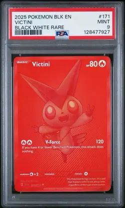 Pokemon TCG Victini Full Art Holo Black Bolt 171/086 English PSA 9 - Image 1