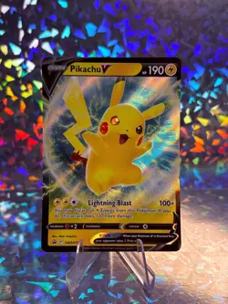 PIKACHU V SWSH198 PROMO SWSH BLACK STAR POKEMON LP - Image 1
