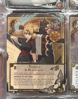 Bandai Temari & Kankuro Naruto CCG Ninja Platoon 2007 Shippuden Card 495 5/4 - Image 1