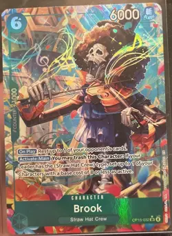 Bandai One Piece CCG Brook Foil Character Card OP15-032 6000 Power - Image 1