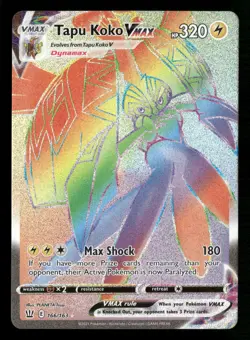 Tapu Koko Vmax - 166/163 - Secret Rare - Battle Styles - Pokemon Card - NM/M - Image 1