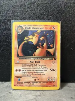 Pokemon Dark Charizard Holo Rare Team Rocket 4/82 Wizards Card 2000. HP - Crease - Image 1