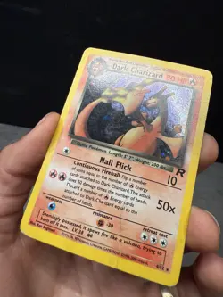 Pokemon Dark Charizard Holo Rare Team Rocket 4/82 Wizards Card 2000. HP - Crease - Image 5