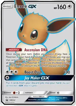 Eevee GX - SM242 - Full Art Promo Black Star Ultra Rare Holo - Pokemon Card - NM - Image 1