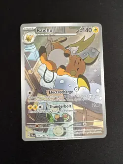 Pokemon TCG Raichu 211/193 Paldea Evolved Illustration Rare Card Holo - Image 1