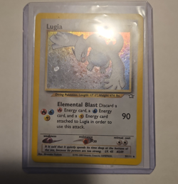 Pokemon Lugia Neo Genesis 9/111 Holo Rare Unlimited 90 HP Elemental Blast Card - Image 1