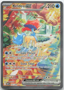 Keldeo ex 167/086 SV: White Flare Pokemon Card NM - Image 1