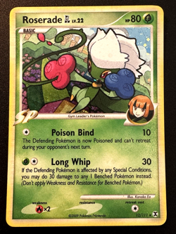 Roserade GL 12/111 Platinum Rising Rivals SP Pokemon Card Holo Foil Rare MP - Image 1