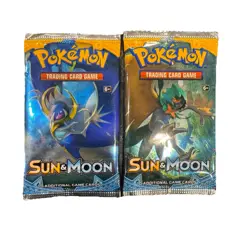 Pokemon Sun & Moon Base Set 10 Card Booster Pack TCG (Lot Of 2 Packs) Rare Oop - Image 1