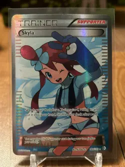 Pokemon Skyla Full Art Ultra Rare Trainer Card Boundaries Crossed 149/149 NM/LP - Image 1