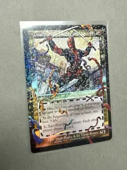 MTG Deadpool, Trading Card Secret Lair Confetti Pool Party Foil Bonus Card 7129 - Image 2