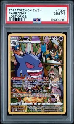 2022 POKEMON SWORD & SHIELD LOST ORIGIN #TG06 FULL ART/GENGAR PSA 10 - Image 1
