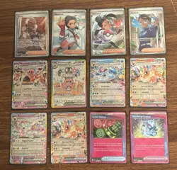 POKEMON TCG S&V Lot Of 12 Cards: Rainbow EX, Full Art Trainers, AceSpecs - Image 2