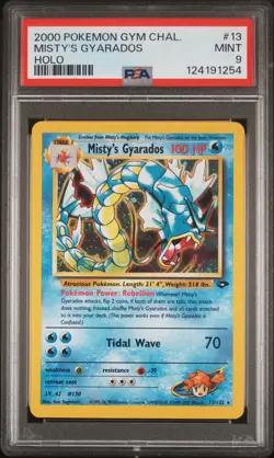 2000 POKEMON GYM CHALLENGE HOLO #13 MISTY'S GYARADOS PSA 9 - Image 1