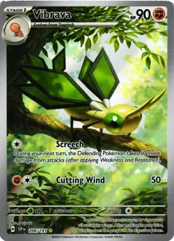Pokemon TCG Vibrava 206/191 Illustration Rare Surging Sparks NM - Image 1