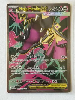 Pokemon Mega Mawile ex Ultra Rare ME01: Mega Evolution 162/132 NM - Image 1