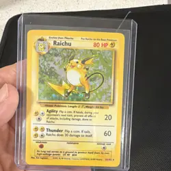 Pokemon Raichu Base Set 14/102 Holo Holo Rare 1999 English 80 HP Stage 1 - Image 1