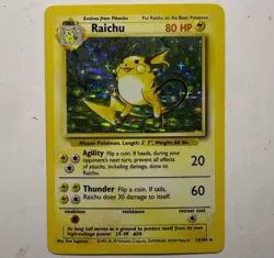 Pokemon TCG Raichu Base Set Unlimited 14/102 Holo Wizards Base Set MP - Image 1