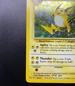 Pokemon TCG Raichu Base Set Unlimited 14/102 Holo Wizards Base Set MP - Image 5