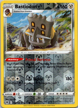 Bastiodon 110/189 Pokemon TCG SWSH: Astral Radiance Reverse Holo NM - Image 1
