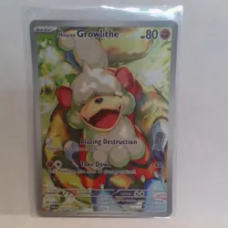 Pokemon Hisuian Growlithe 181/167 Sv06 Illustration Rare Holo - Image 1