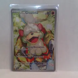 Pokemon Hisuian Growlithe 181/167 Sv06 Illustration Rare Holo - Image 3