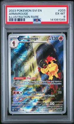 2023 POKEMON SVI EN-SCARLET & VIOLET ILLUSTRATION RARE #203 ARMAROUGE PSA 6 - Image 1
