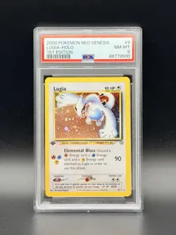 Lugia 💫✨• 2000 Pokemon 1st Edition Neo Genesis PSA 8 Mint #9 - Image 1