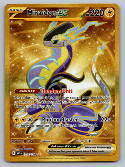Miraidon ex Pokemon Scarlet & Violet Base Set 253/198 Full Art Hyper Rare NM - Image 1