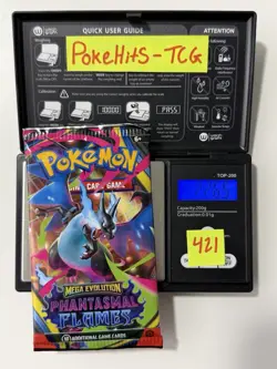(VERY HEAVY)🔥 22.65g Pokemon TCG Phantasmal Flames Booster Pack Factory Sealed✅ - Image 1
